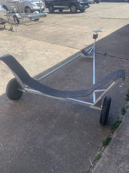 Picture of 29er aluminium dolly with cradle + gunwhale supports